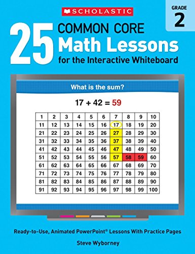 25 Common Core Math Lessons for the Interactive Whiteboard : Grade 2.