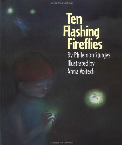 Ten flashing fireflies