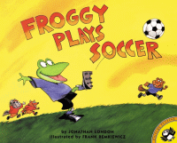 Froggy plays soccer