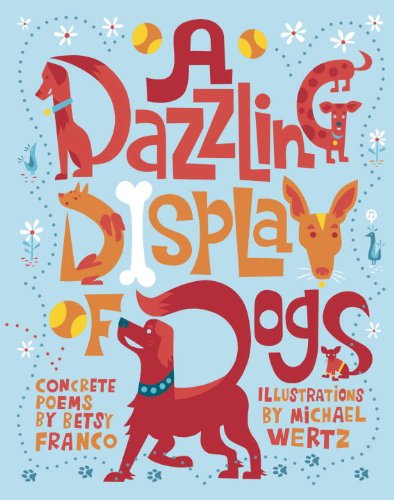 A dazzling display of dogs-- concrete po
