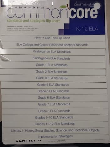 Common Core, K-12 ELA: Standards and Strategies Flip Chart